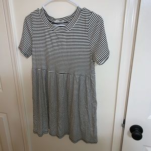 Black and White Babydoll Top